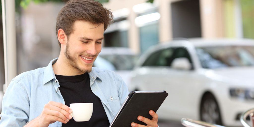 Man Happy With Credit Score